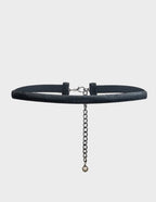 NALI Black Crystal Thin Chain Belt