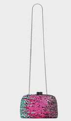 NALI Multicolored Large Sequin Clutch Bag