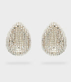 NALI Silver Large Teardrop Earrings