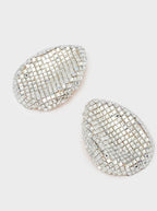 NALI Silver Large Teardrop Earrings