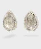 NALI Silver Large Teardrop Earrings