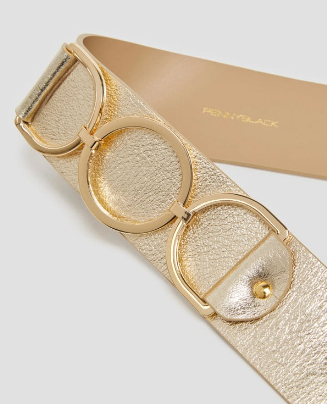 PENNYBLACK Gold Lord Ring Belt