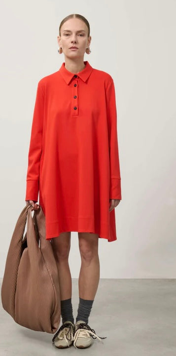 Beatrice B Orange Milano Stitch Polo Dress