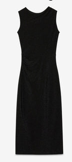 Ottod'Ame Black Lurex Sleeveless Long Dress