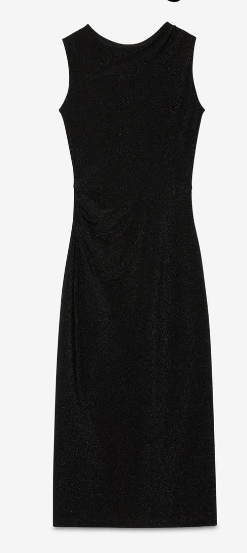 Ottod'Ame Black Lurex Sleeveless Long Dress