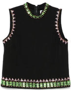 Essentiel Antwerp black sleeveless top with embellishments