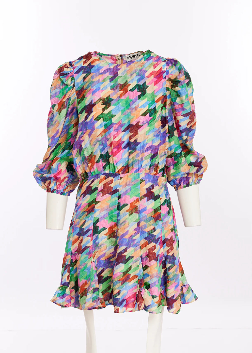 Essentiel Antwerp Multi-coloured Silk Mini Dress