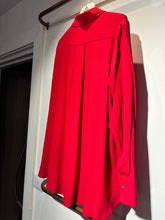 Load image into Gallery viewer, Beatrice B Red Silk Blouse with Pleated Sleeve
