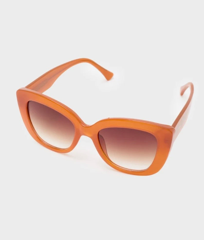 NALI Burnt Orange Oversized Butterfly Sunglasses