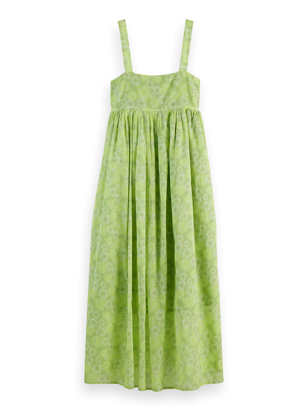 Scotch & Soda Lime Green Floral Maxi Dress
