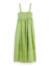Load image into Gallery viewer, Scotch &amp; Soda Lime Green Floral Maxi Dress
