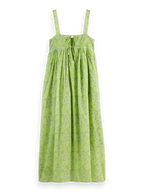 Scotch & Soda Lime Green Floral Maxi Dress