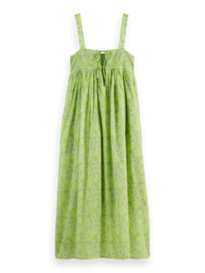 Scotch & Soda Lime Green Floral Maxi Dress