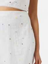 Load image into Gallery viewer, Scotch &amp; Soda White Midi Skirt with Beaded details
