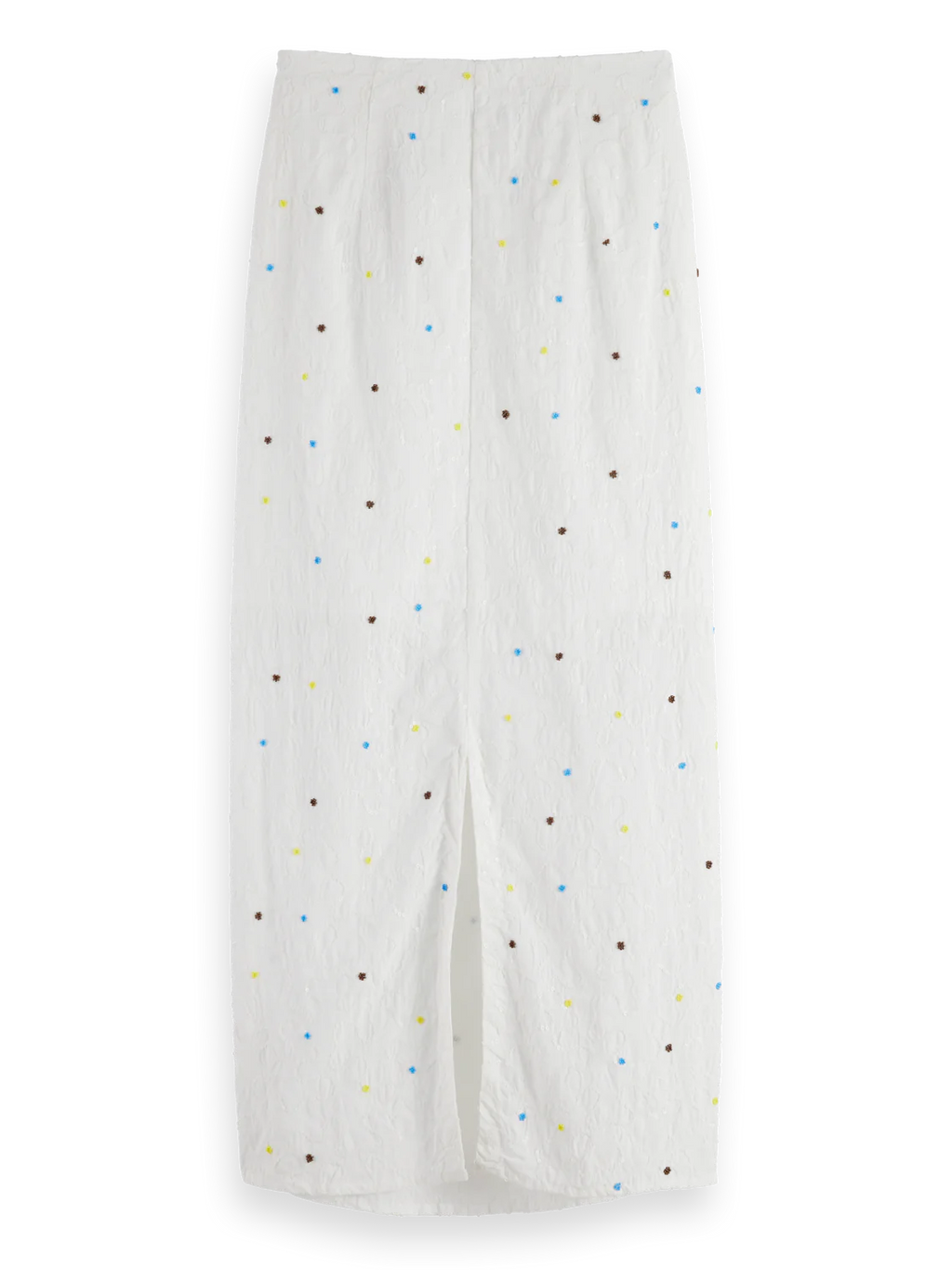 Scotch & Soda White Midi Skirt with Beaded details