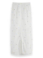 Scotch & Soda White Midi Skirt with Beaded details