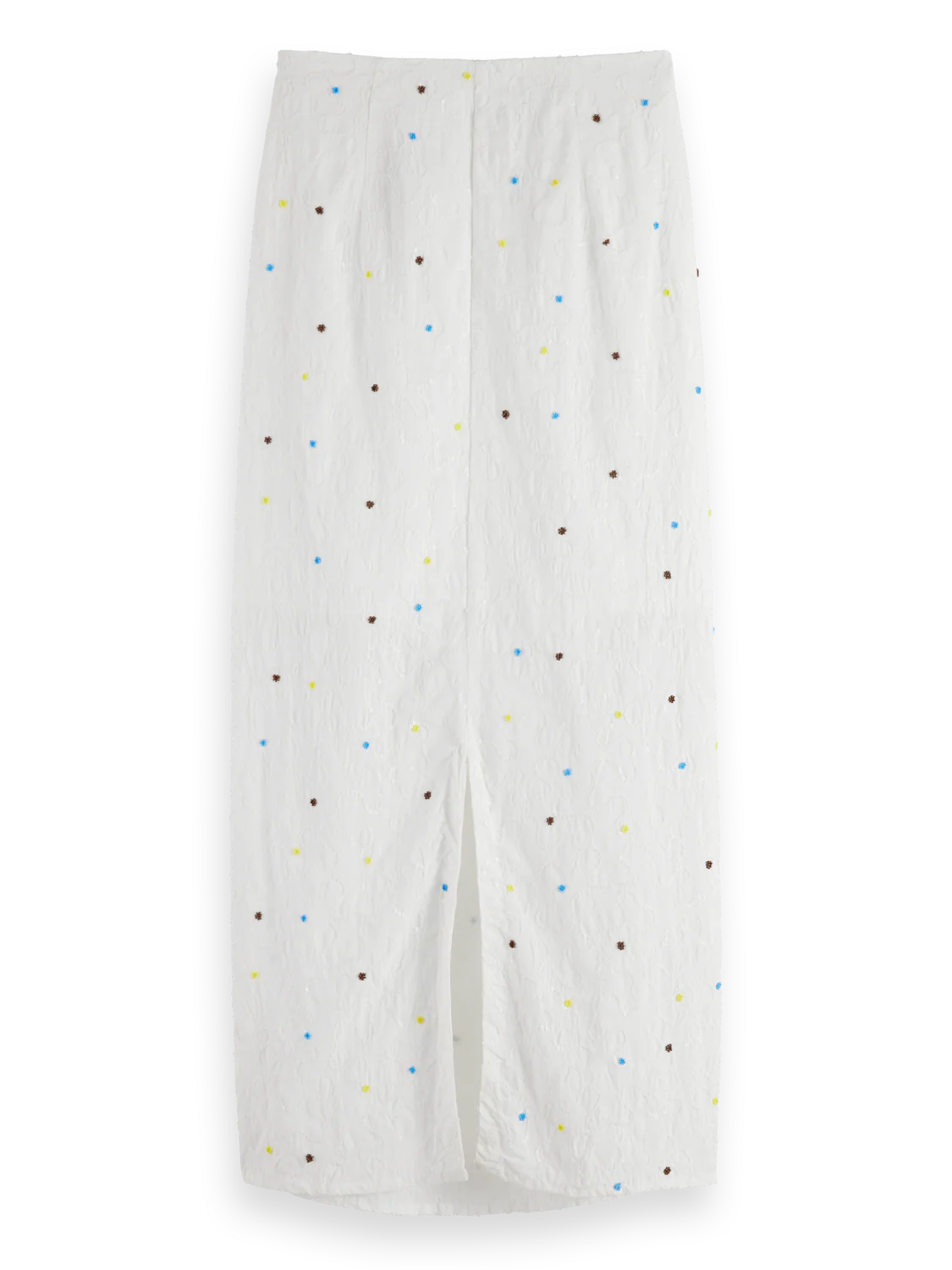 Scotch & Soda White Midi Skirt with Beaded details