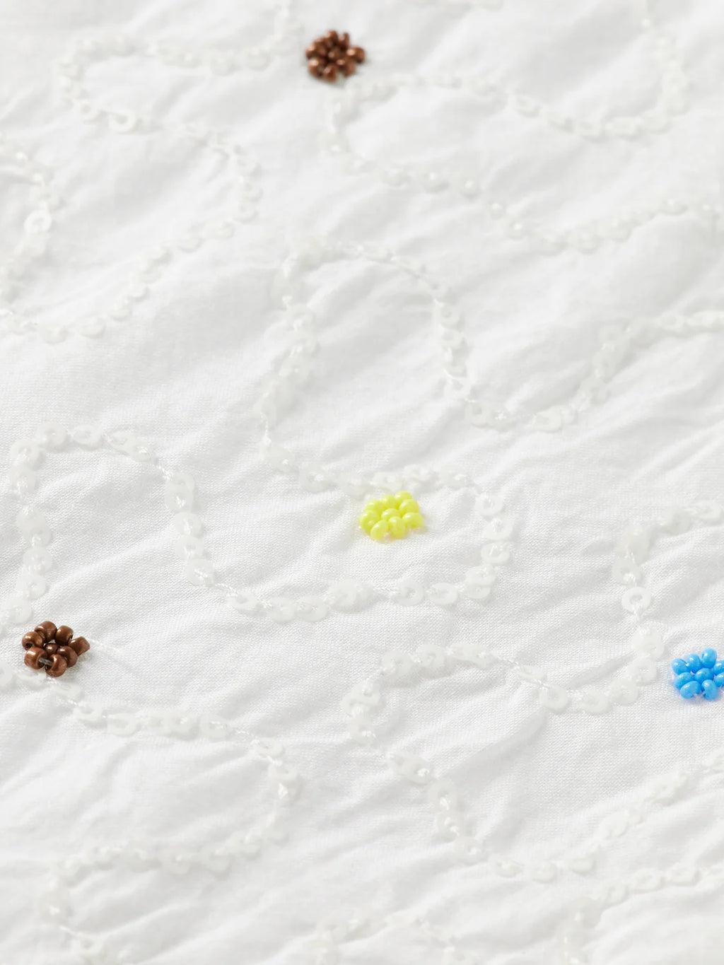 Scotch & Soda White Midi Skirt with Beaded details