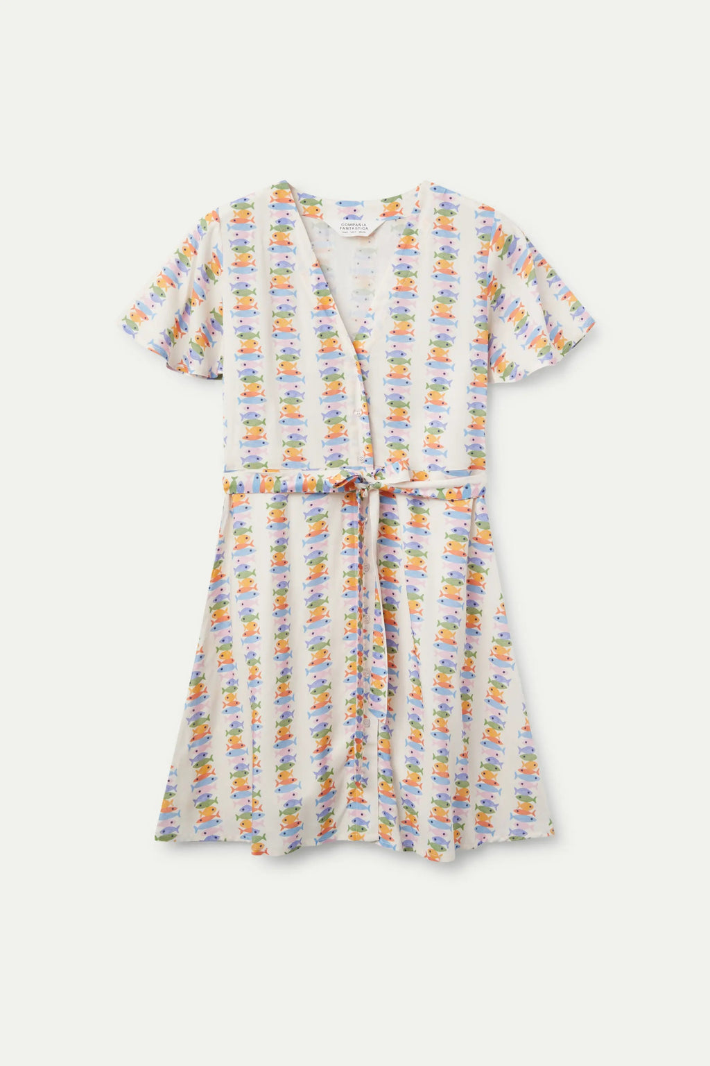 Compañia Fantastica Short Dress with Fish Print