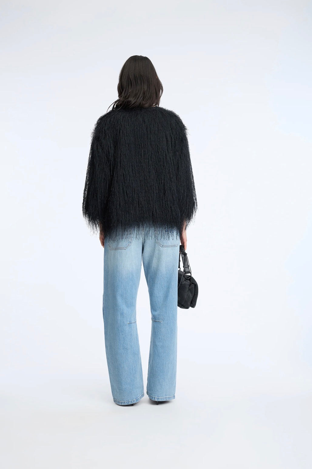 MUNTHE Black Fringe Jacket