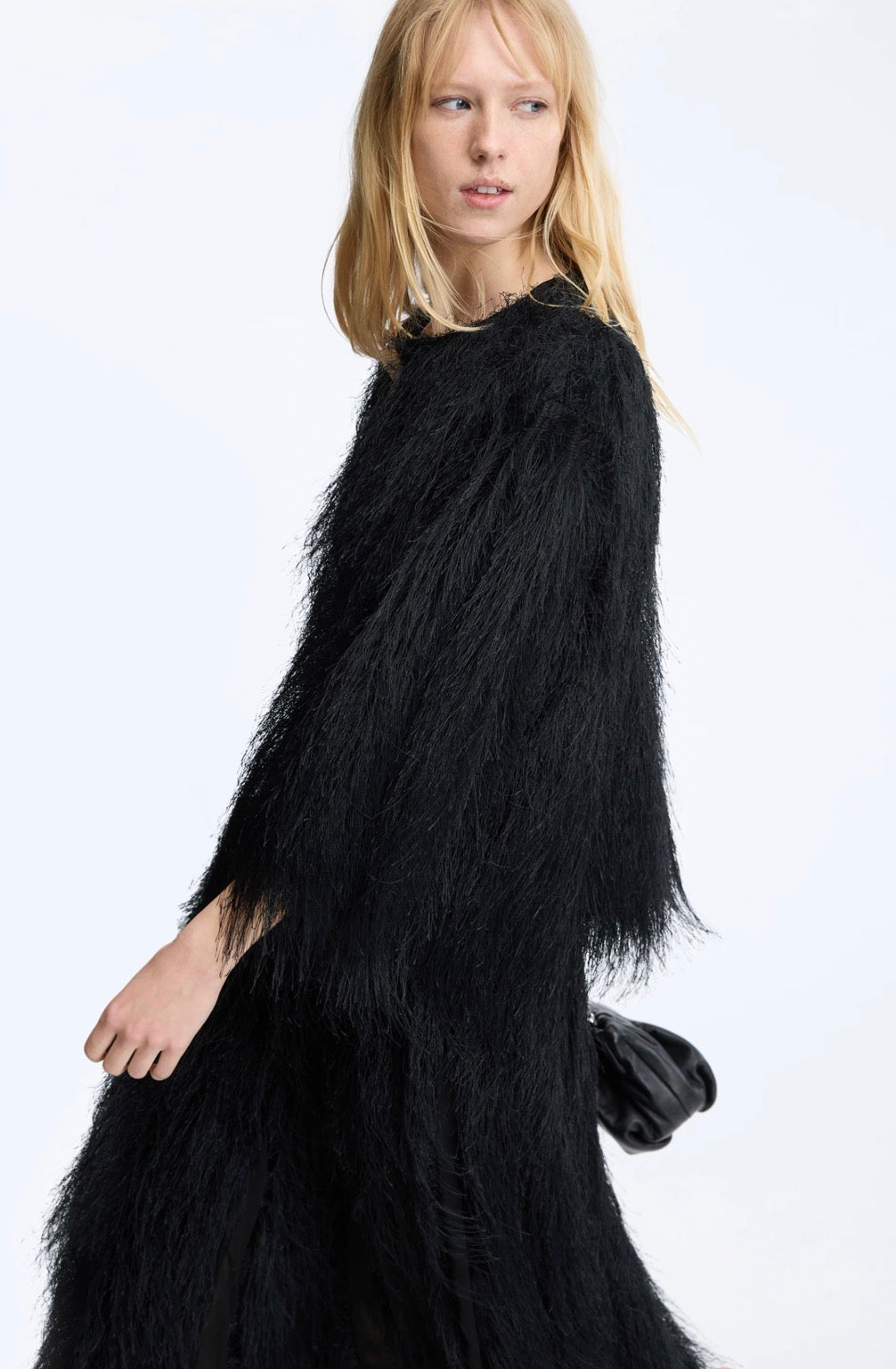 MUNTHE Black Fringe Jacket