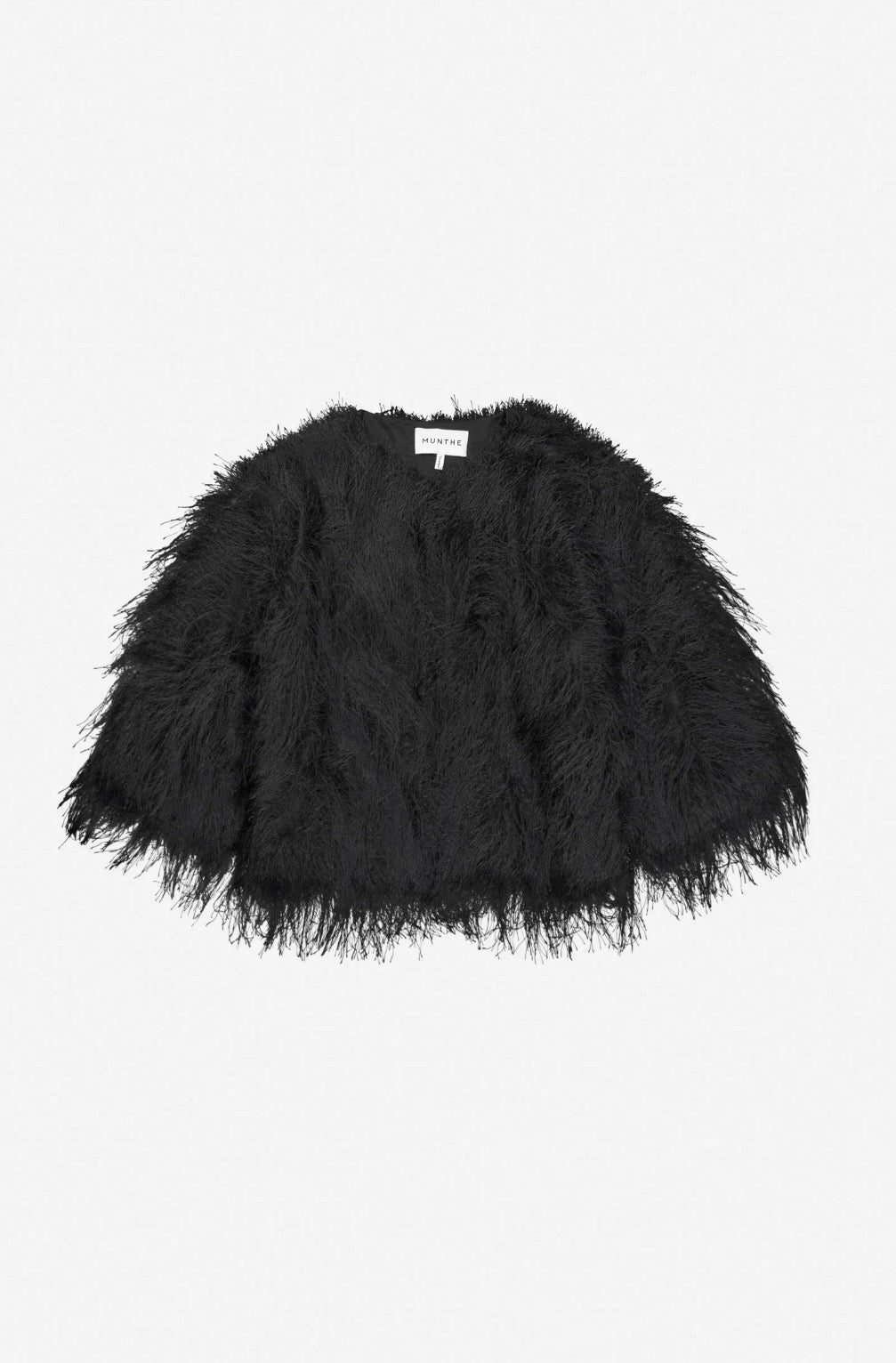 MUNTHE Black Fringe Jacket