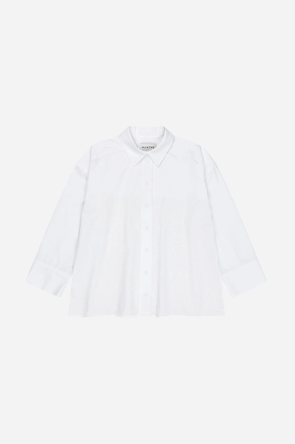 MUNTHE White Oversized Shirt with Red Sequin Back Panel