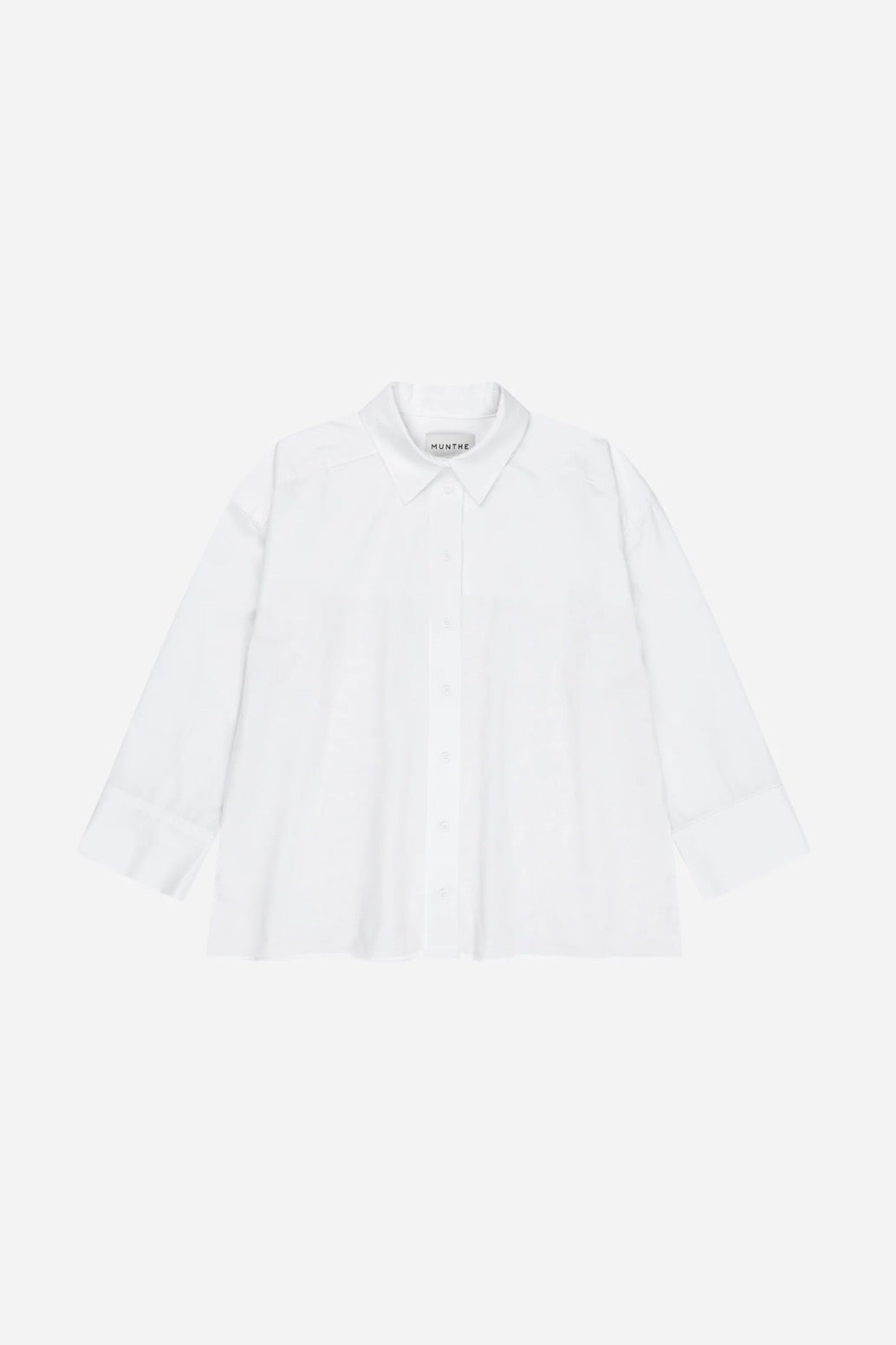 MUNTHE White Oversized Shirt with Red Sequin Back Panel