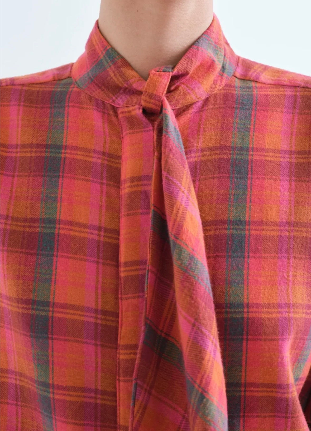 Compañia Fantástica Red Plaid Cotton Shirt