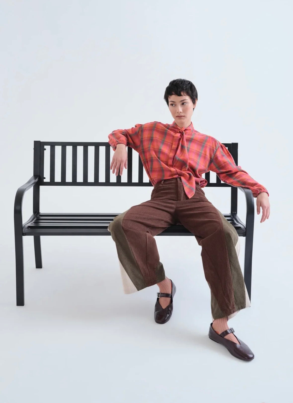Compañia Fantástica Red Plaid Cotton Shirt