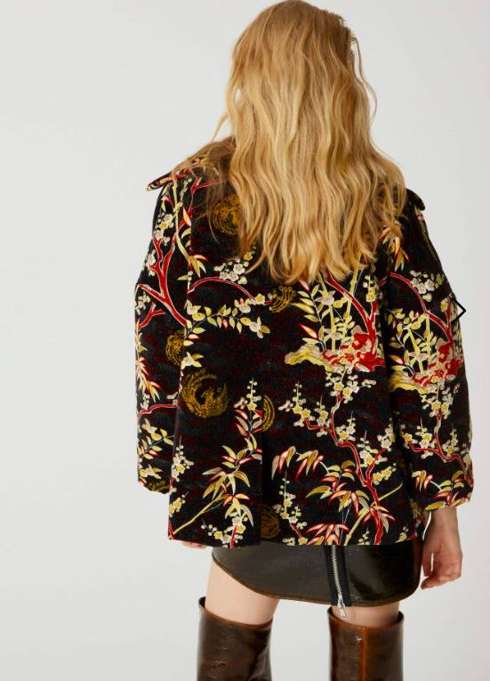 Beatrice B Padded Velvet Print Jacket