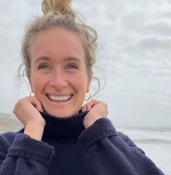 Fisherman Navy Funnel Neck Jumper