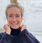 Fisherman Navy Funnel Neck Jumper