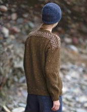 Load image into Gallery viewer, Fisherman Out of Ireland Olive Green Herringbone Cardigan
