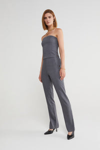 Ottod'Ame Grey Linen Blend Trousers