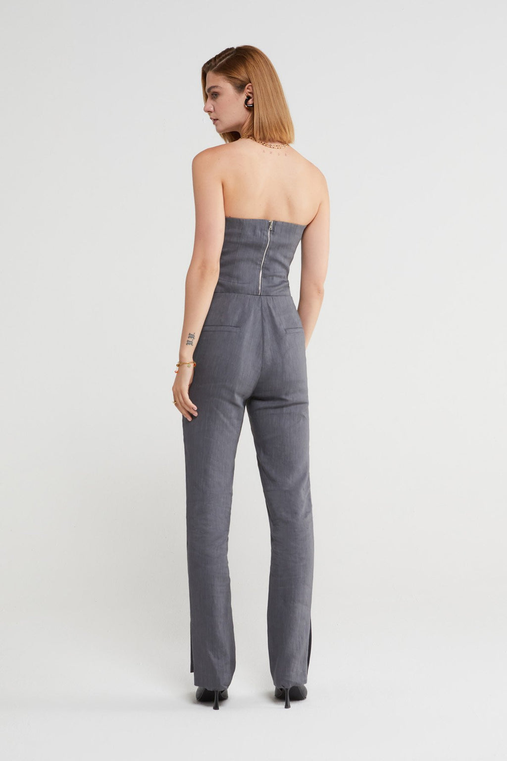 Ottod'Ame Grey Linen Blend Trousers