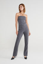 Ottod'Ame Grey Linen Blend Bustier