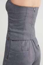 Load image into Gallery viewer, Ottod&#39;Ame Grey Linen Blend Bustier
