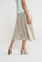 Load image into Gallery viewer, Ottod&#39;Ame Champagne Sequin Midi Skirt with Sequins
