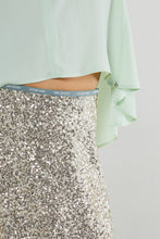 Load image into Gallery viewer, Ottod&#39;Ame Champagne Sequin Midi Skirt with Sequins
