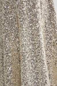 Ottod'Ame Champagne Sequin Midi Skirt with Sequins