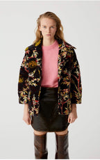 Beatrice B Padded Velvet Print Jacket