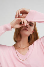 Load image into Gallery viewer, Ottod&#39;Ame Pink V-Neck Sweater
