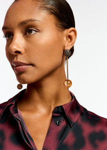 Essentiel Antwerp Gold-tone and Black Sphere Earrings