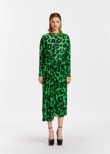 Essentiel Antwerp Green Draped Midi Dress