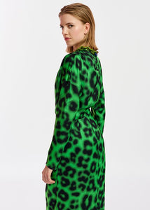 Essentiel Antwerp Green Draped Midi Dress