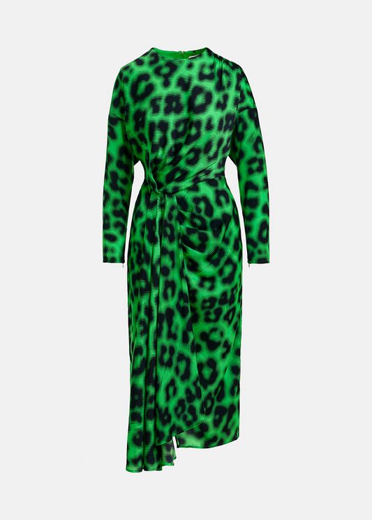 Essentiel Antwerp Green Draped Midi Dress