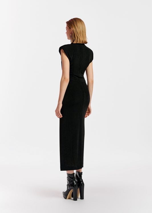 Essentiel Antwerp Black Egypian Midi Dress