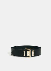 Essentiel Antwerp Black Leather Waist Belt
