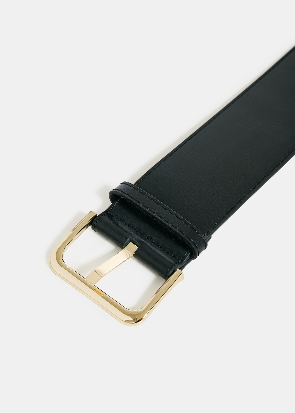 Essentiel Antwerp Black Leather Waist Belt